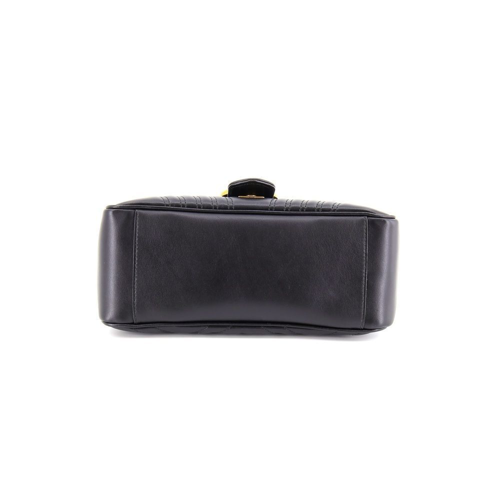Gucci GG Marmont Small Top Handle Chain Shoulder Bag GG Black Gold Hardware - Picture 5 of 9